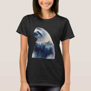 Funny Sloth Animal Lover Artwork Tropical Graphic  T-Shirt