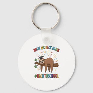 Funny Sloth Back to School Keychain