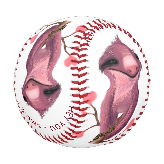 Funny Sloth Baseball (Angled)