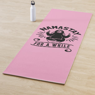 Funny Sloth Bathroom Humor Namastay Yoga Mat