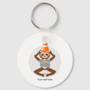 Funny Sloth Be A Unicorn Keychain