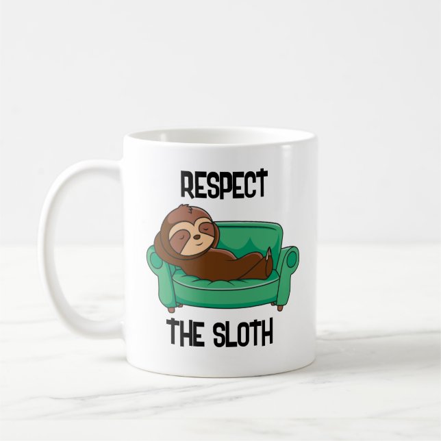 Funny Sloth   Coffee Mug (Left)