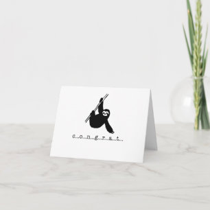 Funny Sloth Congratulations Greeting Card