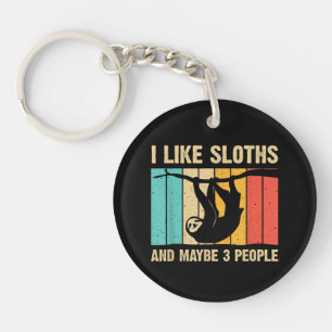Funny Sloth Design For Sloth Lover Men Women Kids  Keychain