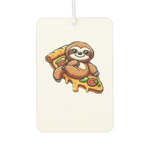 Funny Sloth eating Pizza, Kawaii Animal Lover Clas Air Freshener