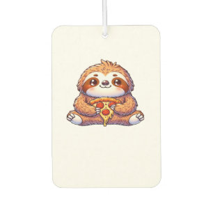 Funny Sloth eating Pizza, Kawaii Animal Lover Clas Air Freshener