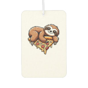 Funny Sloth eating Pizza, Kawaii Animal Lover Clas Air Freshener