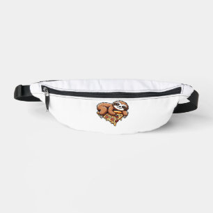 Funny Sloth eating Pizza, Kawaii Animal Lover Clas Fanny Pack