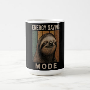 Funny Sloth Energy Saving Mode Retro Design Coffee Mug