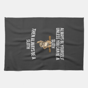 Funny Sloth Gift for Women Girls Boys Kids Cool Sl Kitchen Towel
