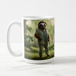 Funny Sloth Golf Player, Coffee Mug