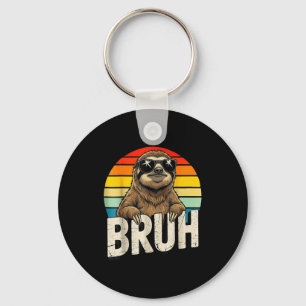 Funny Sloth Graphic Meme Lover Bruh Sloth Lovers Keychain
