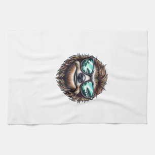 Funny Sloth Graphic with Sunglasses, Men Women Kid Kitchen Towel