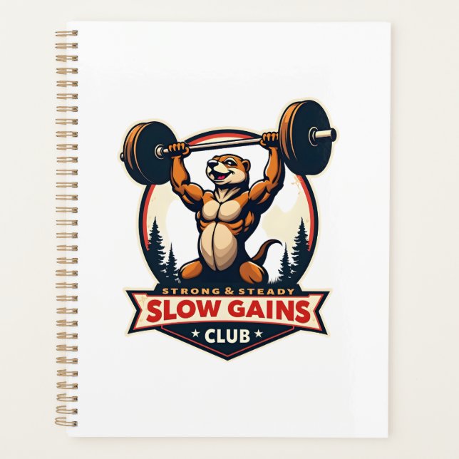 Funny Sloth Gym Shirt Vintage Strong and Slow Desi (Devant)