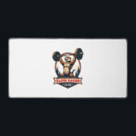 Funny Sloth Gym Shirt Vintage Strong and Slow Desi Desk Mat<br><div class="desc">Funny Sloth Gym Shirt Vintage Strong and Slow Design</div>