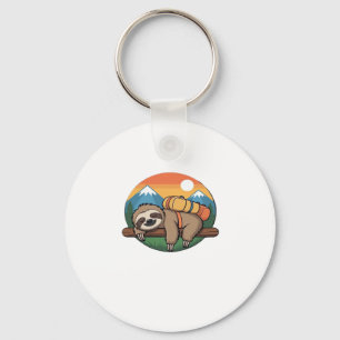 Funny Sloth Hiking Classic T-Shirt_1 Keychain