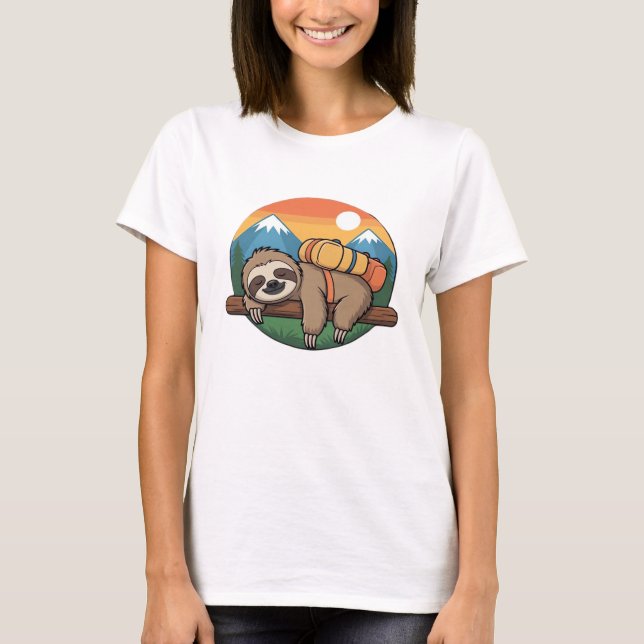 Funny Sloth Hiking Classic T-Shirt_1 T-Shirt (Front)
