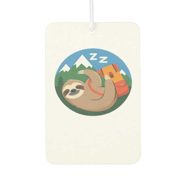 Funny Sloth Hiking Classic T-Shirt_2 Air Freshener (Front)