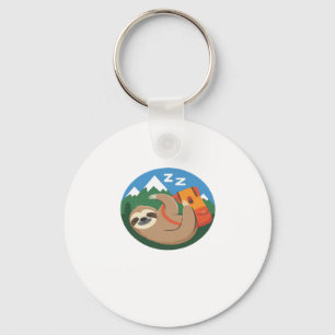 Funny Sloth Hiking Classic T-Shirt_2 Keychain