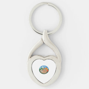 Funny Sloth Hiking Classic T-Shirt_2 Keychain