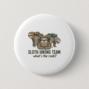 Funny Sloth Hiking Classic T-Shirt_5 2 Inch Round Button