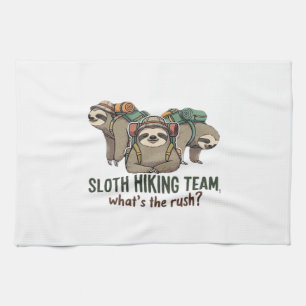 Funny Sloth Hiking Classic T-Shirt_5 Kitchen Towel