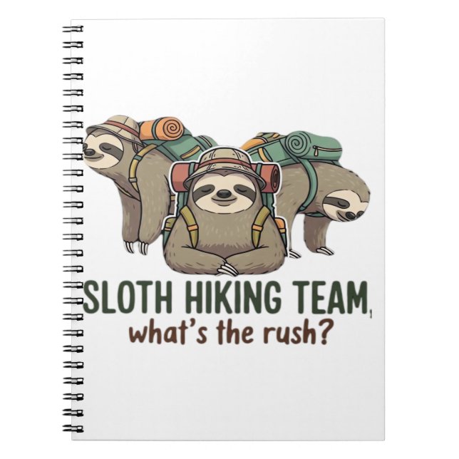 Funny Sloth Hiking Classic T-Shirt_5 Notebook (Front)