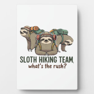 Funny Sloth Hiking Classic T-Shirt_5 Plaque
