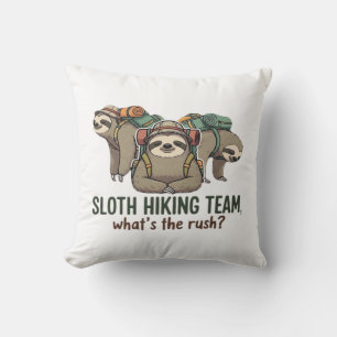 Funny Sloth Hiking Classic T-Shirt_5 Throw Pillow