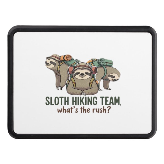 Funny Sloth Hiking Classic T-Shirt_5 Trailer Hitch Cover (Front)