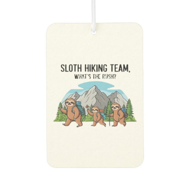 Funny Sloth Hiking Classic T-Shirt_6 Air Freshener (Front)