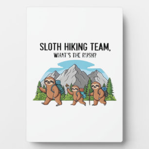 Funny Sloth Hiking Classic T-Shirt_6 Plaque