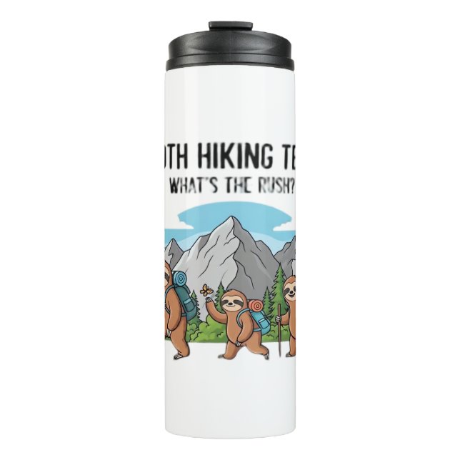 Funny Sloth Hiking Classic T-Shirt_6 Thermal Tumbler (Front)