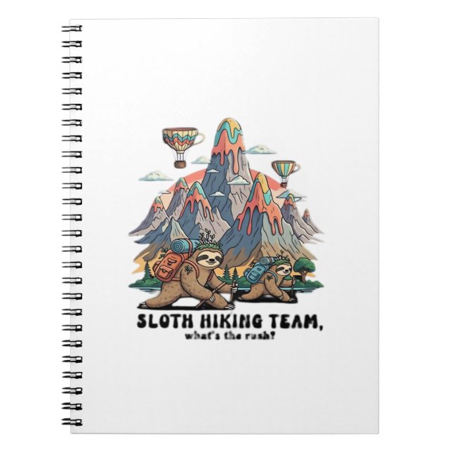 Funny Sloth Hiking Classic T-Shirt_7 Notebook (Front)