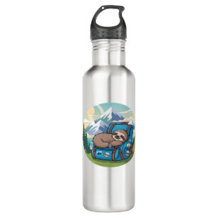 Funny Sloth Hiking Oversized T-Shirt 710 Ml Water Bottle