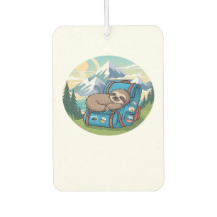Funny Sloth Hiking Oversized T-Shirt Air Freshener