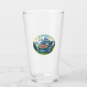 Funny Sloth Hiking Oversized T-Shirt Glass