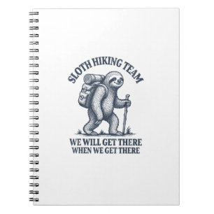Funny Sloth Hiking T-Shirt_1 Notebook