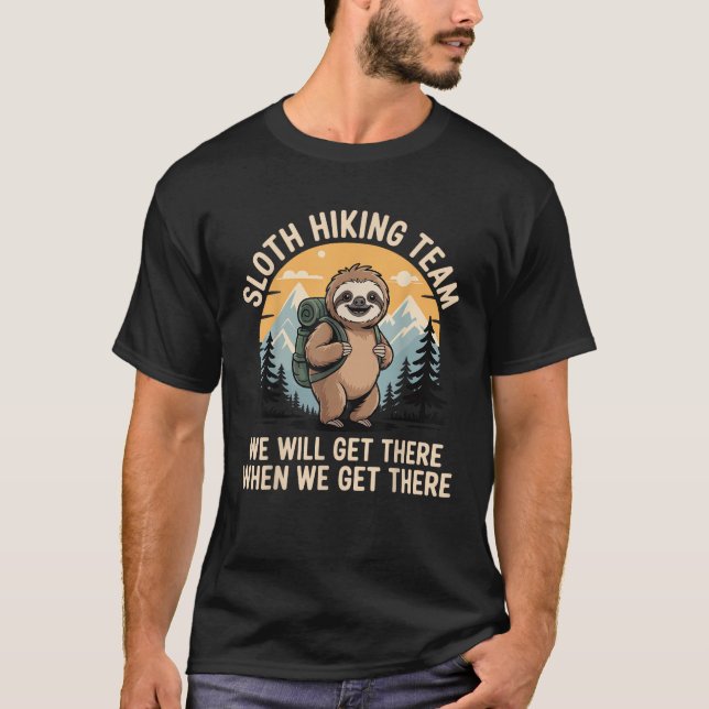 Funny Sloth Hiking T-Shirt_2 T-Shirt (Front)