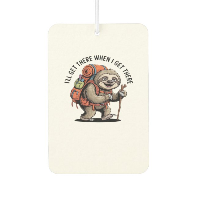 Funny Sloth Hiking Team - Slow and Steady Classic  Air Freshener (Front)
