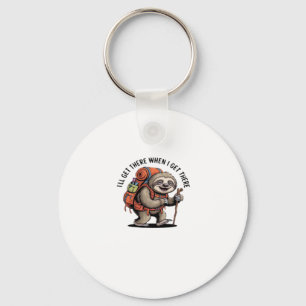 Funny Sloth Hiking Team - Slow and Steady Classic  Keychain
