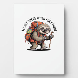 Funny Sloth Hiking Team - Slow and Steady Classic  Plaque