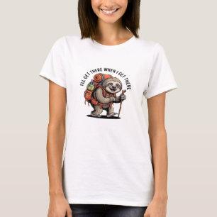 Funny Sloth Hiking Team - Slow and Steady Classic T-Shirt
