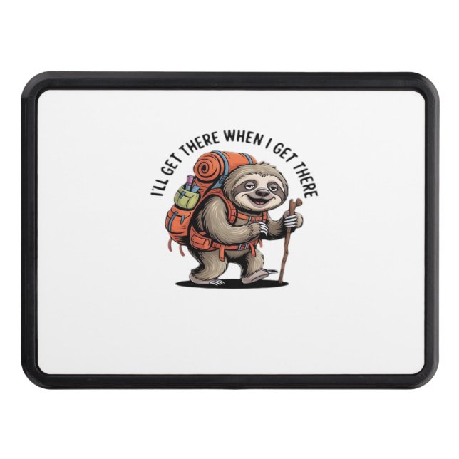 Funny Sloth Hiking Team - Slow and Steady Classic  Trailer Hitch Cover (Front)