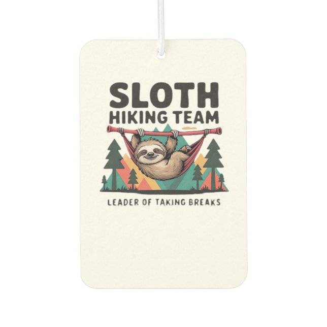 Funny Sloth Hiking - This funny sloth hiking gift  Air Freshener (Front)