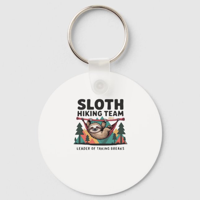 Funny Sloth Hiking - This funny sloth hiking gift  Keychain (Front)
