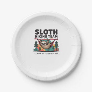 Funny Sloth Hiking - This funny sloth hiking gift  Paper Plate