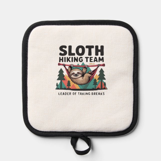 Funny Sloth Hiking - This funny sloth hiking gift  Pot Holder (Front)