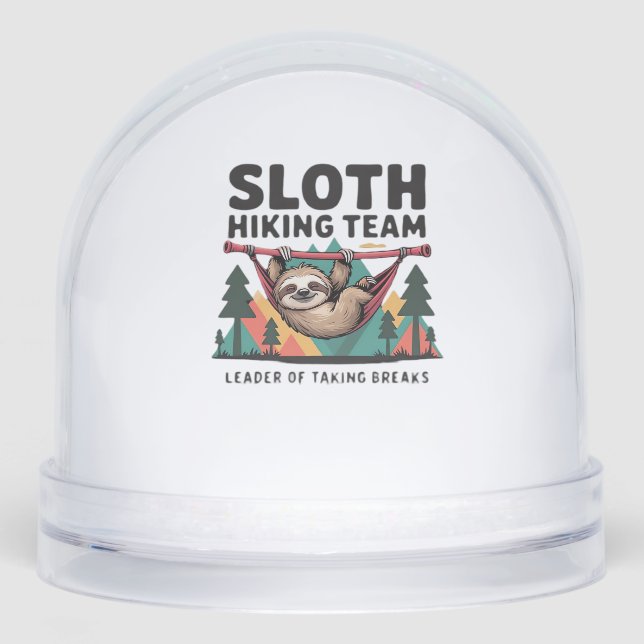 Funny Sloth Hiking - This funny sloth hiking gift  Snowglobe (Front)