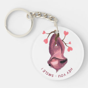 Funny Sloth Keychain Custom Text